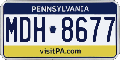 PA license plate MDH8677