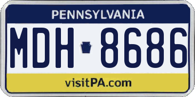PA license plate MDH8686