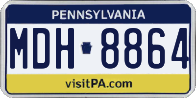 PA license plate MDH8864