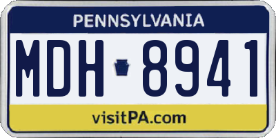 PA license plate MDH8941