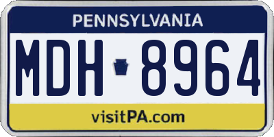 PA license plate MDH8964