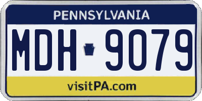 PA license plate MDH9079
