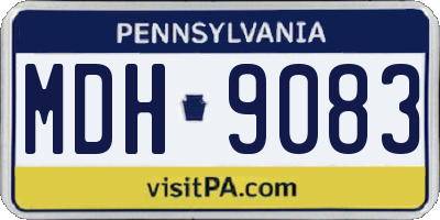 PA license plate MDH9083