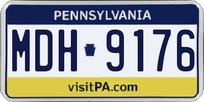PA license plate MDH9176