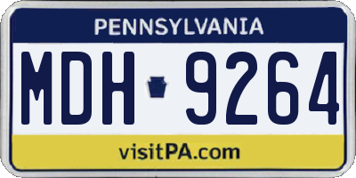 PA license plate MDH9264
