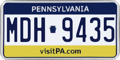 PA license plate MDH9435