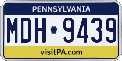 PA license plate MDH9439