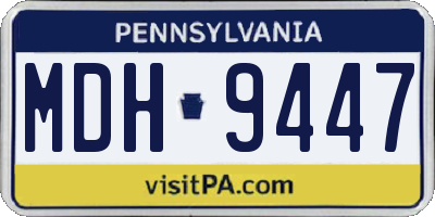 PA license plate MDH9447