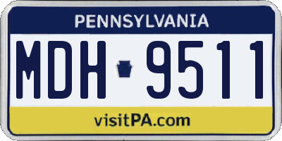 PA license plate MDH9511