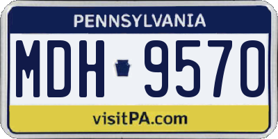 PA license plate MDH9570