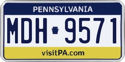 PA license plate MDH9571