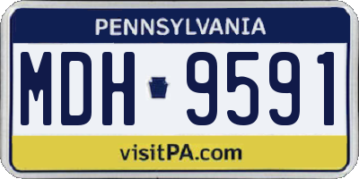 PA license plate MDH9591