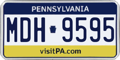 PA license plate MDH9595