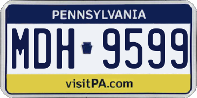 PA license plate MDH9599