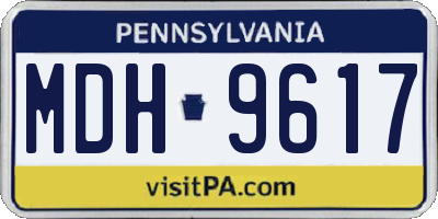 PA license plate MDH9617