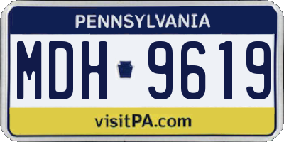 PA license plate MDH9619