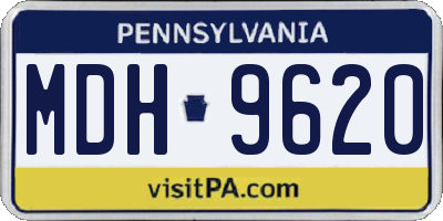 PA license plate MDH9620