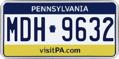 PA license plate MDH9632