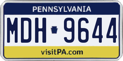 PA license plate MDH9644