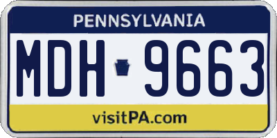 PA license plate MDH9663