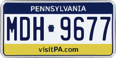 PA license plate MDH9677