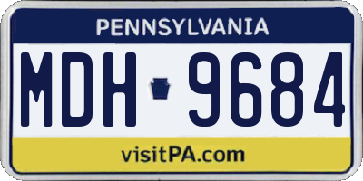 PA license plate MDH9684