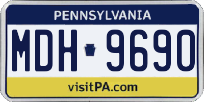 PA license plate MDH9690
