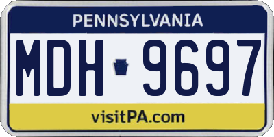 PA license plate MDH9697