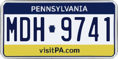 PA license plate MDH9741