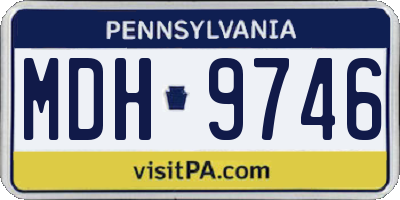 PA license plate MDH9746