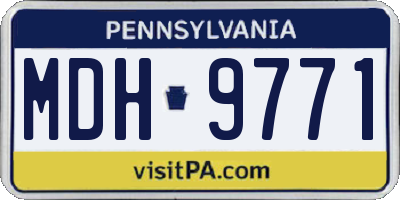 PA license plate MDH9771