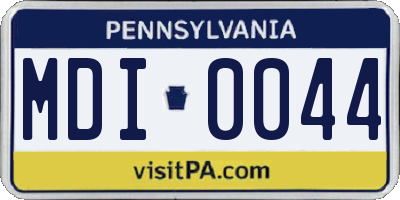 PA license plate MDI0044