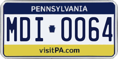 PA license plate MDI0064