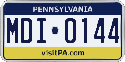 PA license plate MDI0144
