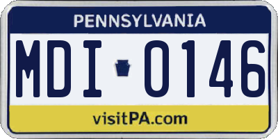 PA license plate MDI0146