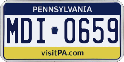 PA license plate MDI0659