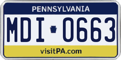 PA license plate MDI0663