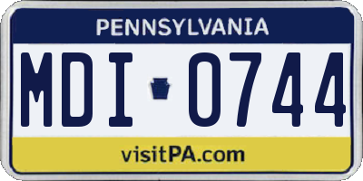 PA license plate MDI0744