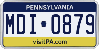 PA license plate MDI0879