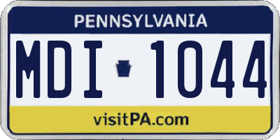 PA license plate MDI1044