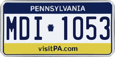 PA license plate MDI1053