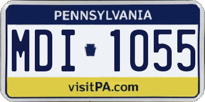 PA license plate MDI1055