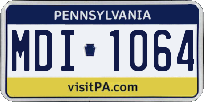 PA license plate MDI1064