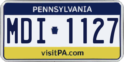 PA license plate MDI1127
