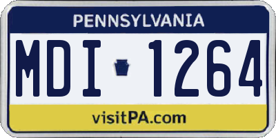 PA license plate MDI1264