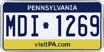 PA license plate MDI1269