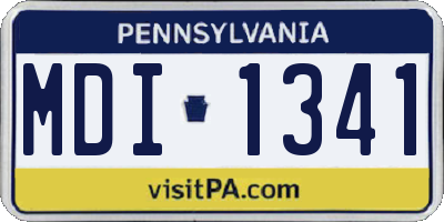 PA license plate MDI1341