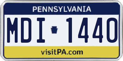 PA license plate MDI1440