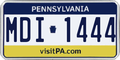 PA license plate MDI1444