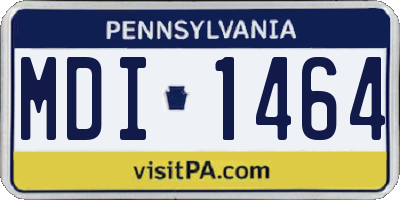 PA license plate MDI1464